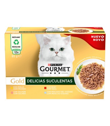 PURINA GOURMET GOLD DELICIAS SUCULENTAS 12X 85.GR