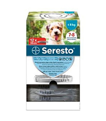 SERESTO CLINICO COLLAR PERRO PEQUEÑO -8KG collar -38.CM 1/UNDAD