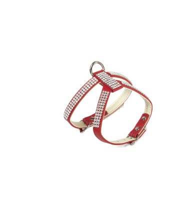 Arnés de cuero con pedrería(Talla -L -34-40)