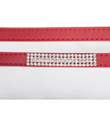 Correa de cuero con pedrería