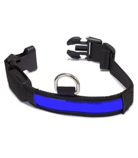 Collar Luminoso LED Azul - talla S 28-40cm/2,5cm