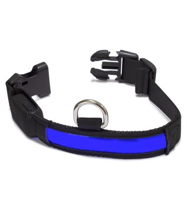Collar Luminoso LED Azul - talla S 28-40cm/2,5cm
