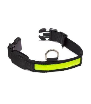 Collar Luminoso LED Amarillo - talla S 28-40cm/2,5cm