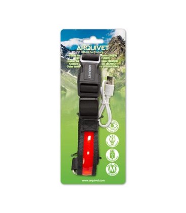 Collar Luminoso LED Rojo - talla M 38-50cm/2,5cm