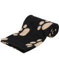 MANTA BARNEY 150 x 100 .cm NEGRO-BEIGE