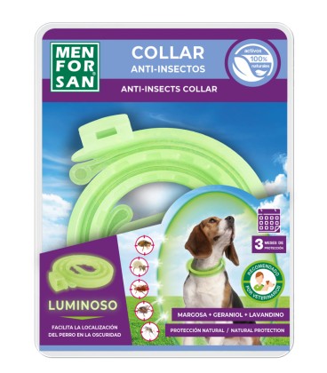 MENFORSAN COLLAR AN-INSECTOS PERRO LUMINOSO