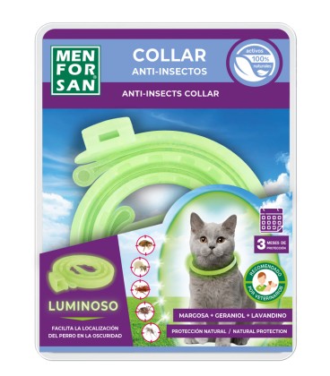 MENFORSAN COLLAR ANTI-INSECTOS GATO LUMINOSO