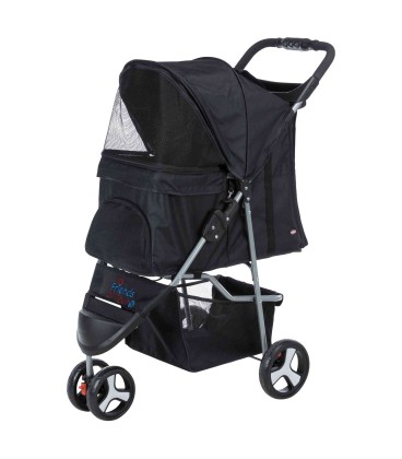 CARRICOCHE PERRO-GATO,47 X 100 X 80 CM-NEGRO (CAPACIAD 15.KG)