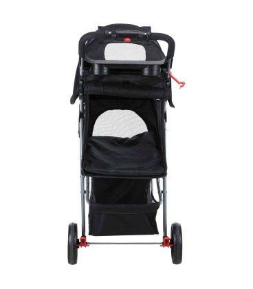 CARRICOCHE PERRO-GATO,47 X 100 X 80 CM-NEGRO (CAPACIAD 15.KG)