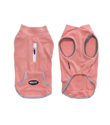 Forro Polar Elástico para perros Rosa "Ararat" M - 30 cm - Protege del frío