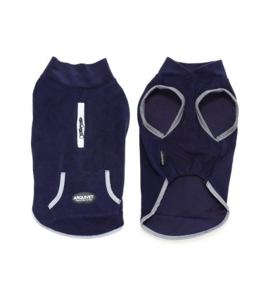 Forro Polar Elástico para perros Azul "Tubqal" S - 25 cm - Protege del frío