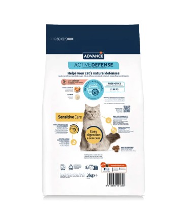 ADVANCE ADULT STERILEZED SENSITIVE SALMON 3.KG