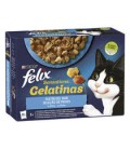 PURINA FELIX SENSATIONS GELATINA 12x85.GR